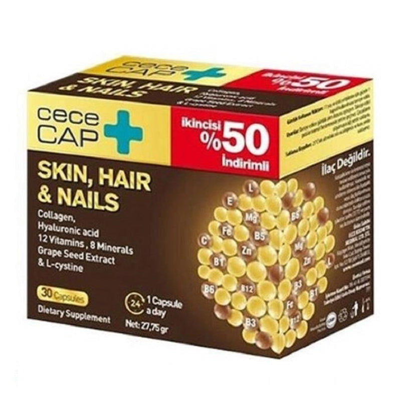Cecemed Cececap Skin Hair Nails Supplement 60 Capsules