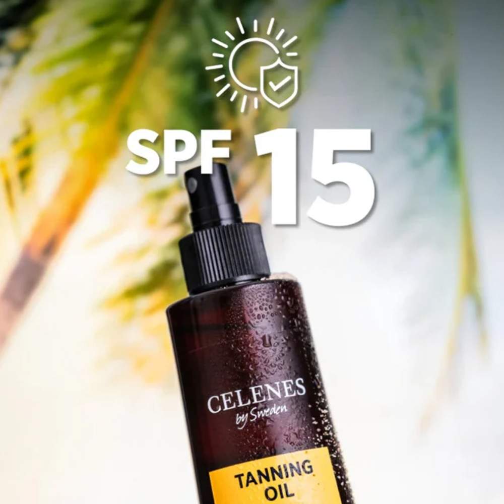 Celenes Herbal Bronzing Sun Oil SPF 15 for Natural Glow 200ml