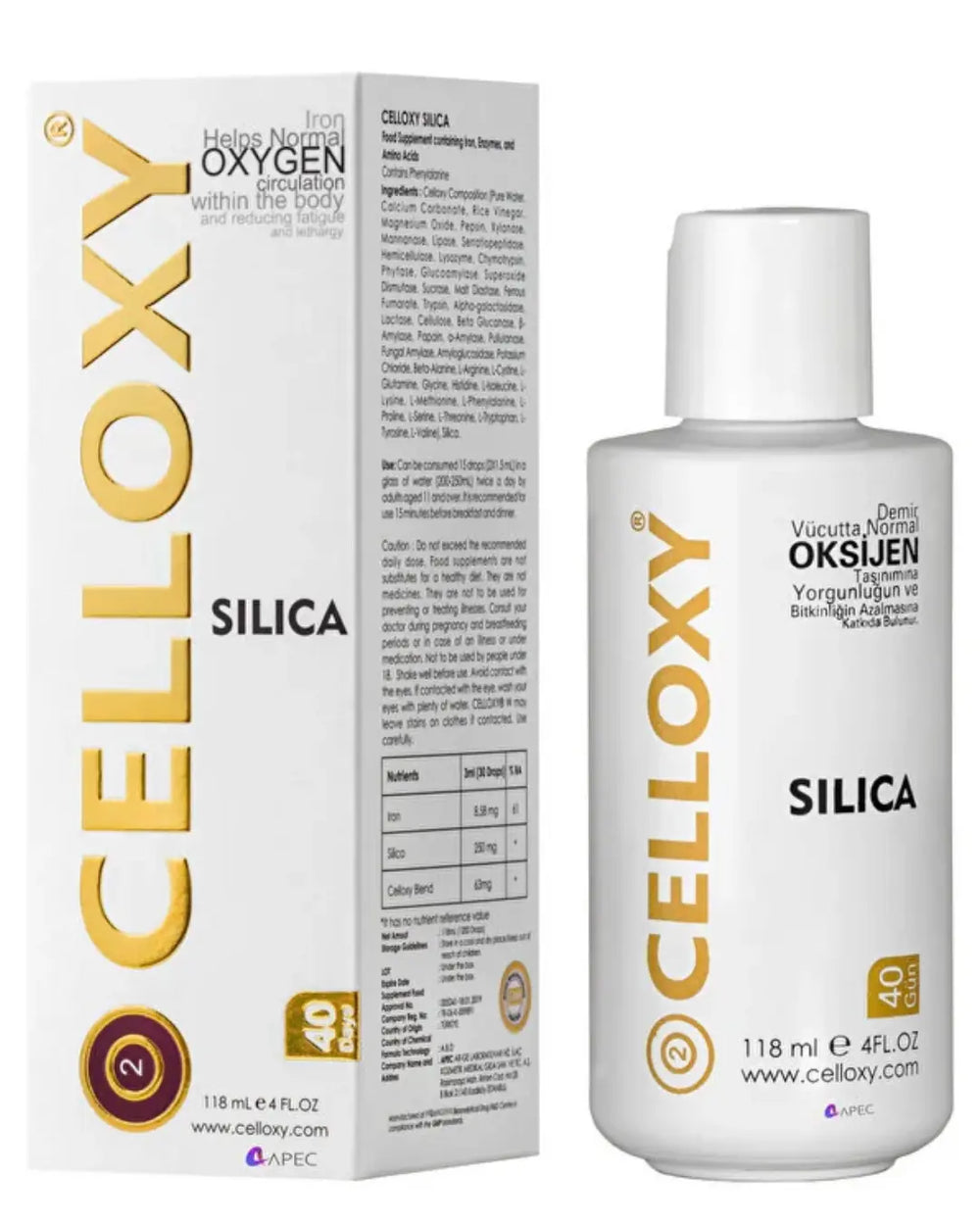 Celloxy Silica Orthosilicic Acid Mineral Supplement 118ml