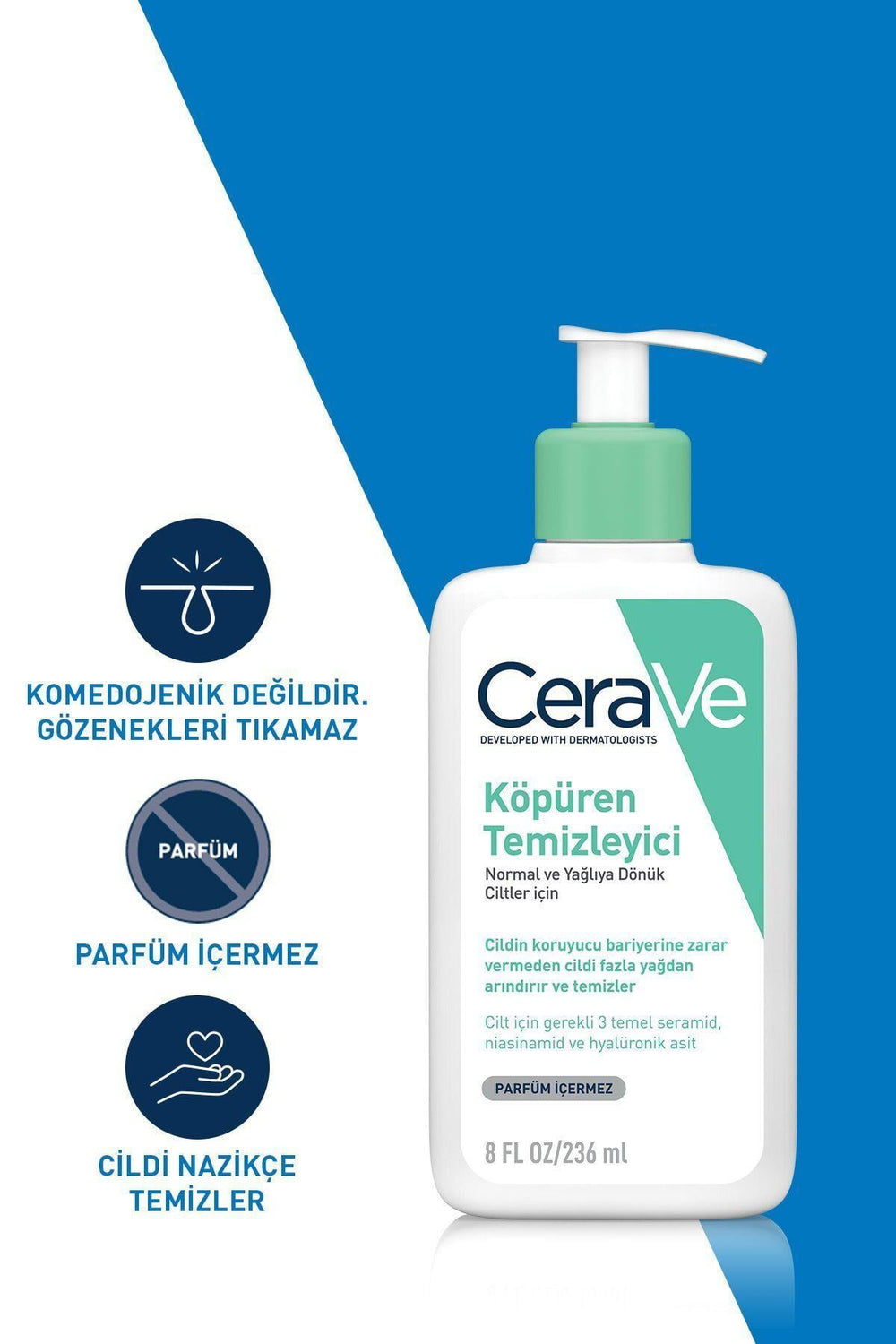CeraVe Foaming Cleanser Set for Normal to Oily Skin 236ml x2