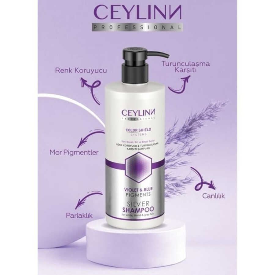 Fonex Ceylinn Silver Shampoo Yellow Tone Neutralizing 500 ml