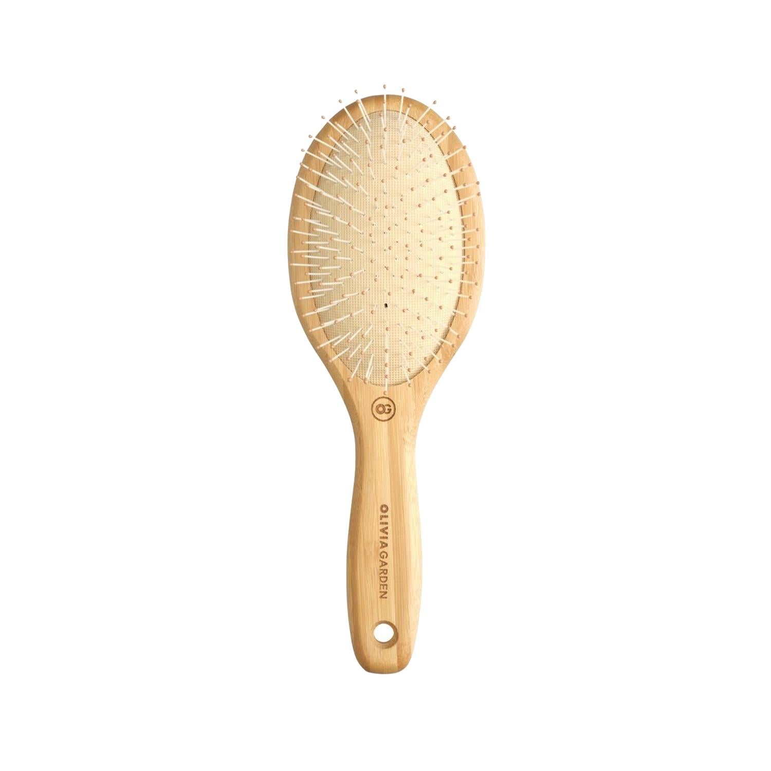 Olivia Garden Bamboo Touch Detangle Nylon Hair Brush XS - Eco-Friendly Detangling Brush for Curly Hair, Travel-Friendly Compact Design Olivia Garden Bamboo Detangle Brush XS - Eco-Friendly Hair Care Hair brush, Detangling brush, Bamboo hair brush, Nylon bristle brush, Compact hair brush, Eco-friendly hair care, Sustainable beauty products, Curly hair care, Travel hair brush, Gentle hair care