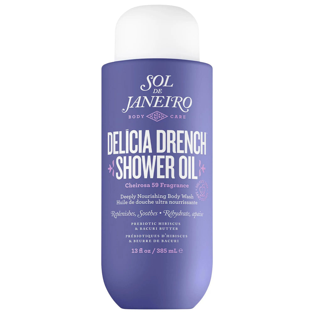 Delícia Drench™ Moisturizing Shower Oil for Dry Skin - Luxurious Oil-to-Foam Body Wash with Microbiome Support Delícia Drench™ Moisturizing Shower Oil - Luxurious Oil-to-Foam for Dry Skin moisturizing shower oil, dry skin relief, luxurious body wash, oil-to-foam cleanser, microbiome-friendly skincare, fragrant body wash, dry skin solution, skincare routine, self-care products, body care, shower oil, nourishing body wash, prebiotic skincare, Bacuri Butter, Brazilian Oil Blend, Warm & Sweet Gourmand, Sugared 