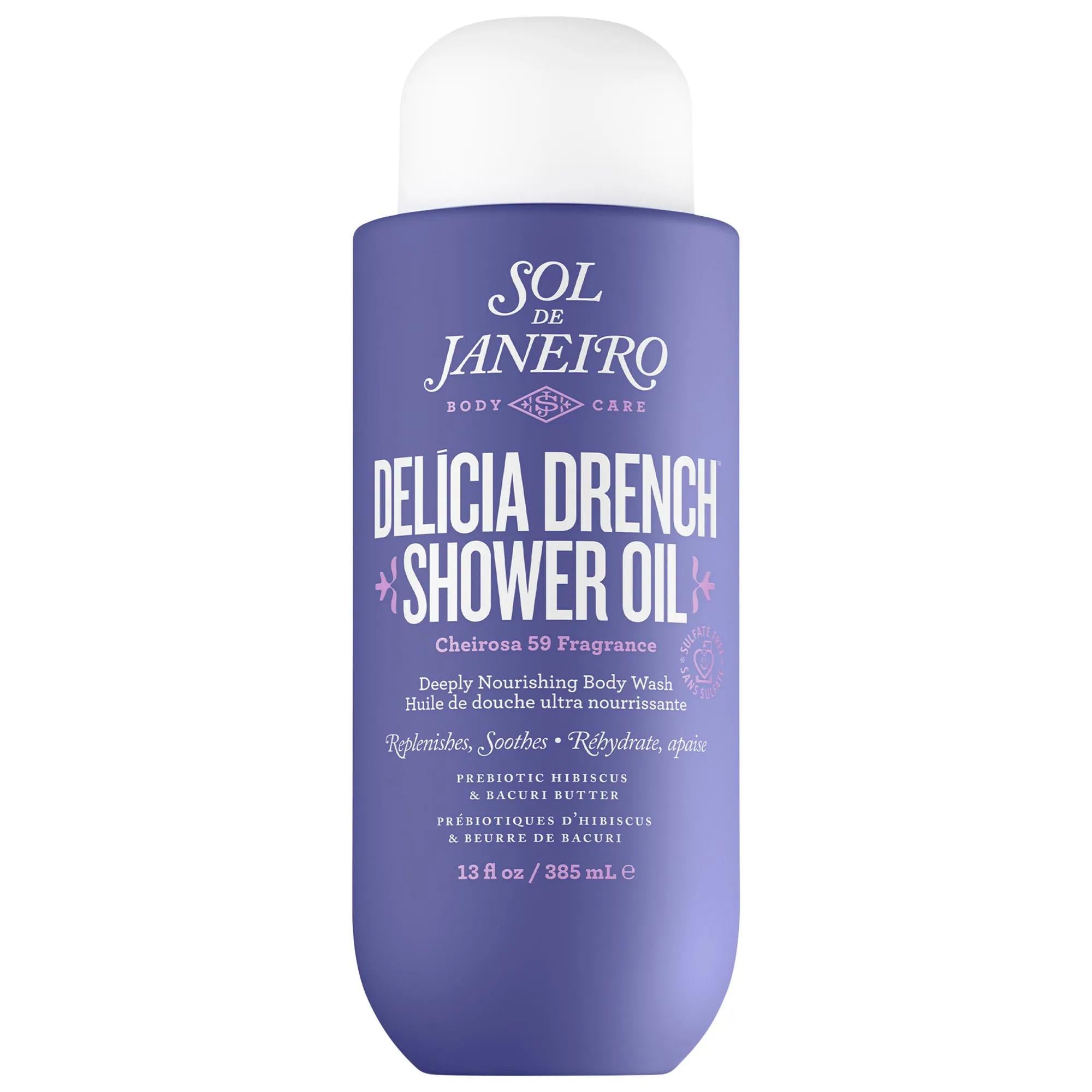 Delícia Drench™ Moisturizing Shower Oil for Dry Skin - Luxurious Oil-to-Foam Body Wash with Microbiome Support Delícia Drench™ Moisturizing Shower Oil - Luxurious Oil-to-Foam for Dry Skin moisturizing shower oil, dry skin relief, luxurious body wash, oil-to-foam cleanser, microbiome-friendly skincare, fragrant body wash, dry skin solution, skincare routine, self-care products, body care, shower oil, nourishing body wash, prebiotic skincare, Bacuri Butter, Brazilian Oil Blend, Warm & Sweet Gourmand, Sugared 