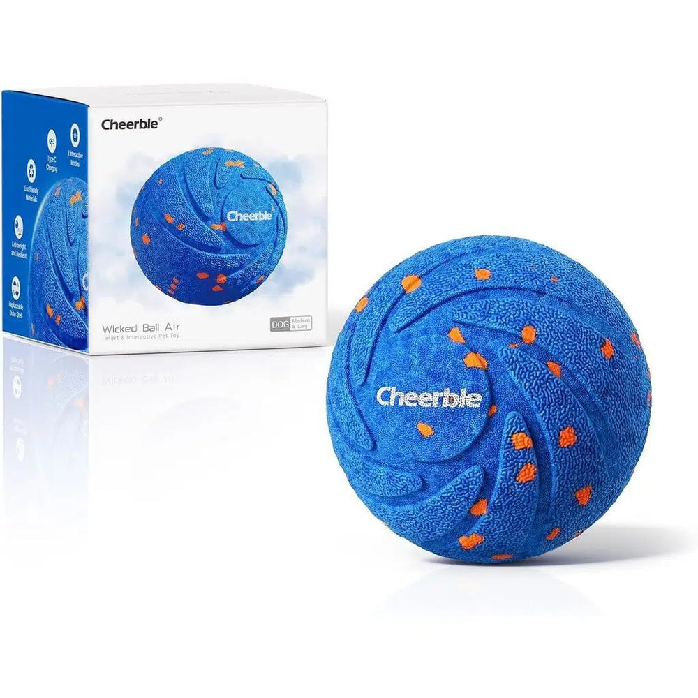 Cheerble Smart Interactive Dog Toy Blue Motion Activated 7cm