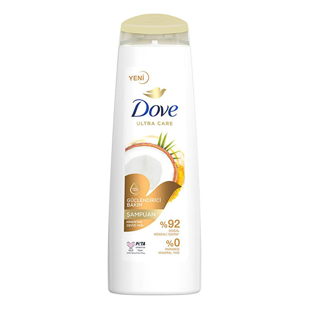 Dove Coconut Oil Shampoo - Natural, Vegan, Cruelty-Free Hair Care for Weak & Damaged Hair - Shampoo