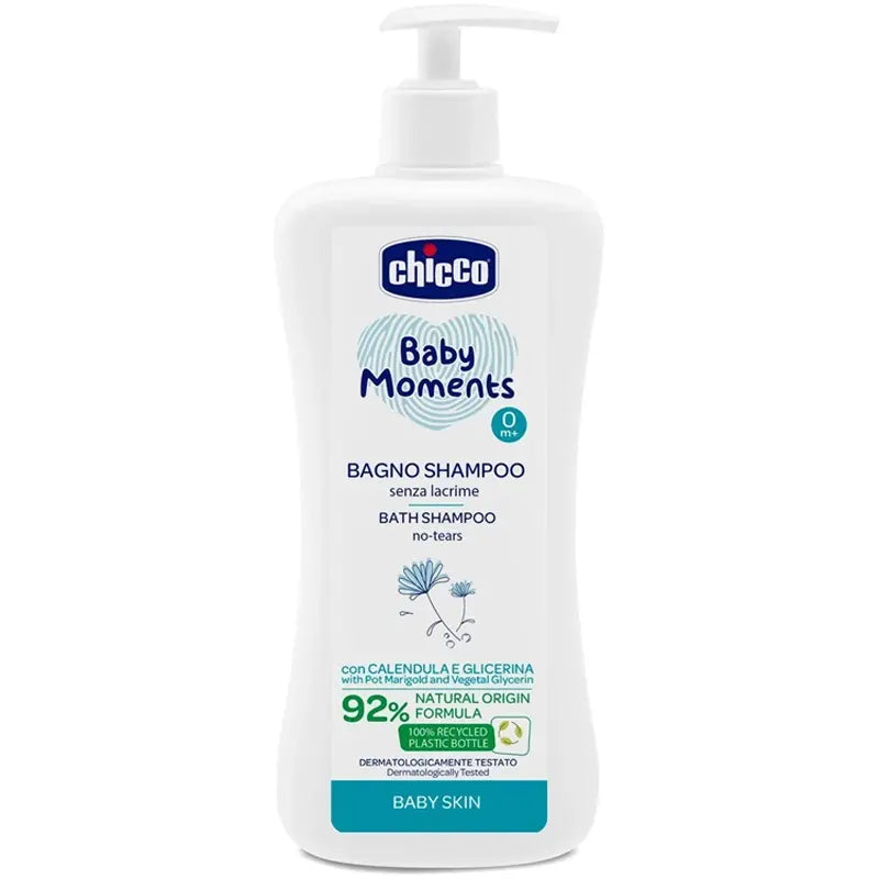 Chicco Baby Moments Bath Shampoo for Gentle Cleansing 500ml