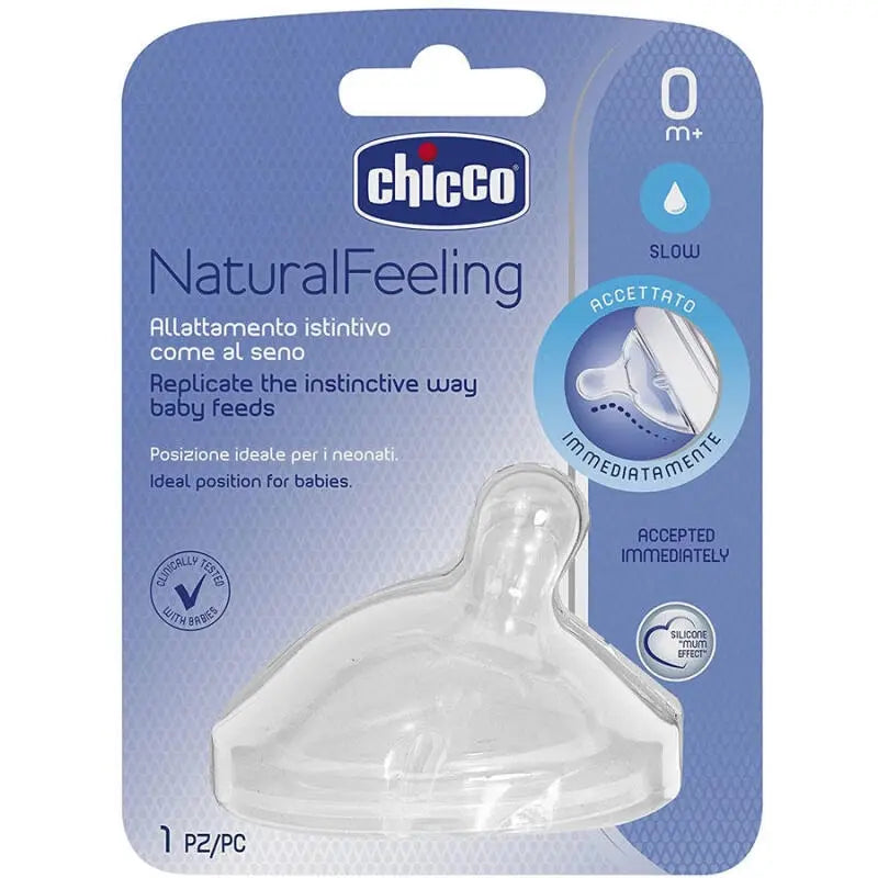 Chicco Natural Feeling Normal Flow Silicone Nipple 0m+ 1-Pack