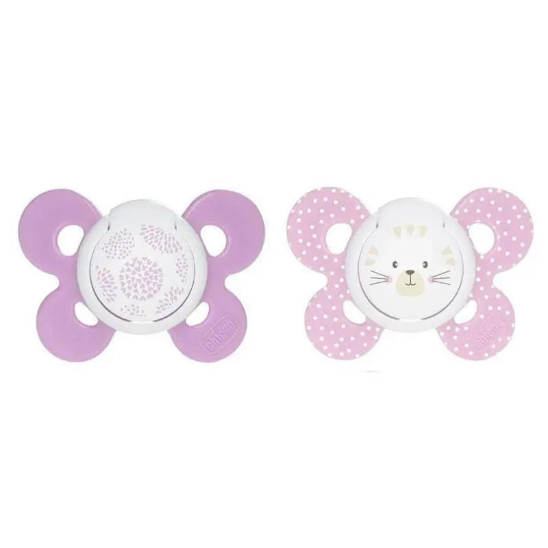 Chicco PhysioForma Comfort Silicone Pacifiers for Girls 6-16M 2-Pack