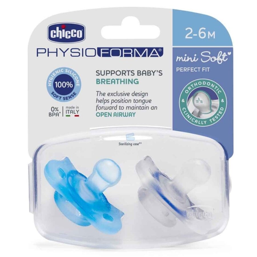 Chicco Physio Forma Mini Soft Pacifier 2-Pack 2-6 Months