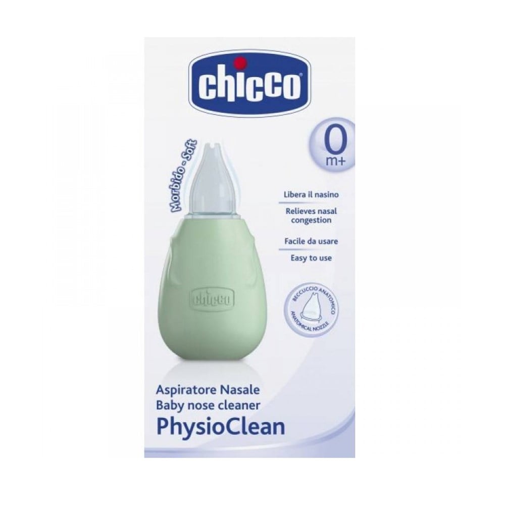 Chicco PhysioClean Nasal Aspirator 0m+ - Gentle Relief for Babies | Ergonomic Design