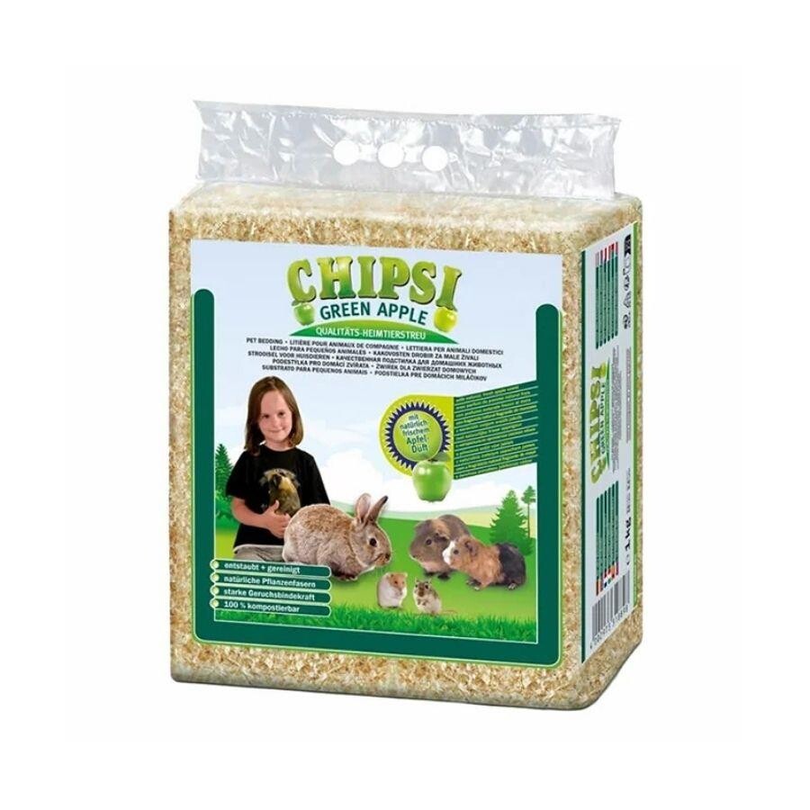 Chipsi Green Apple Scented Rodent Bedding 15L