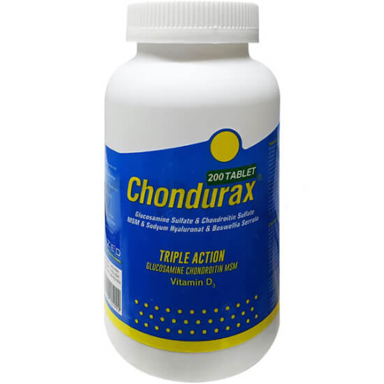 Zed Ilac Chondurax Glucosamine Chondroitin MSM Support - 200 Tablets