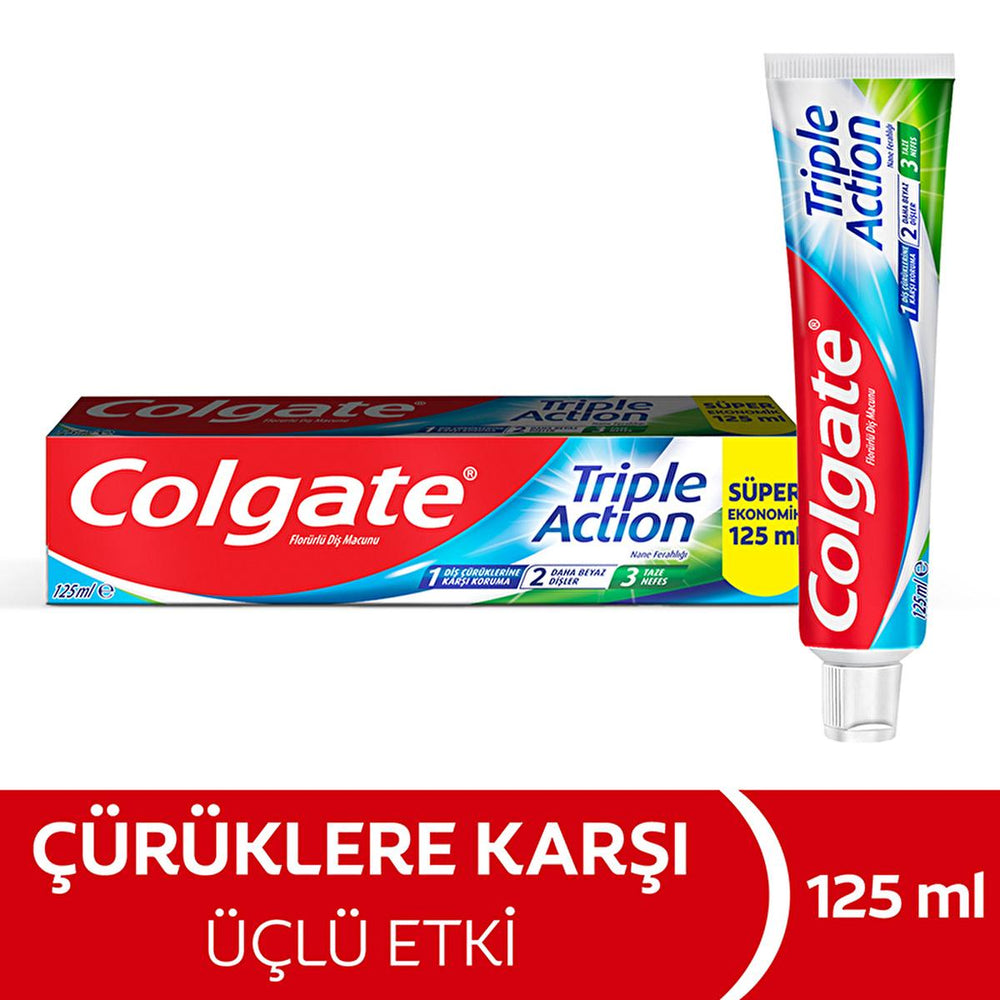 Colgate Triple Action Toothpaste - 4.23 fl oz - Anti-Cavity, Whitening, Fresh Breath - Toothpaste