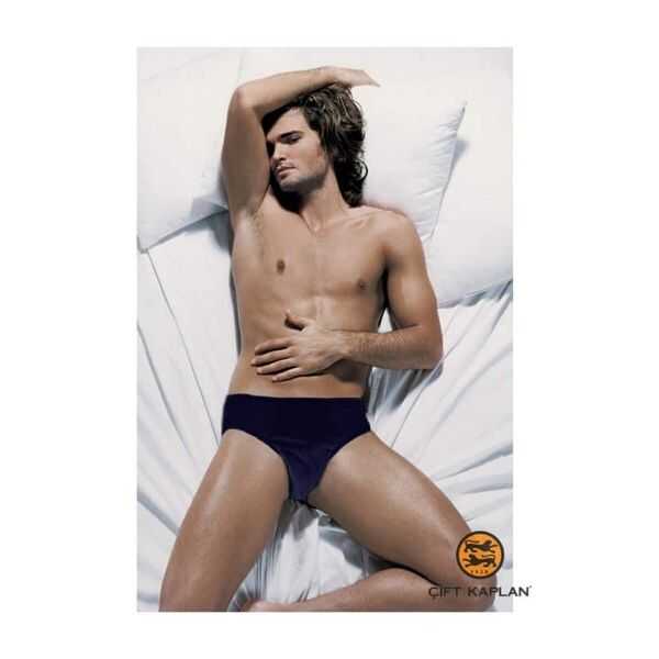 Cift Kaplan 741 Suprem Cotton Slip Briefs in Navy Blue