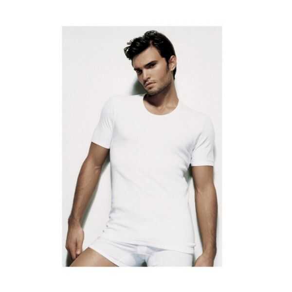 Cift Kaplan 840 Ribbed Crew Neck Undershirt in White