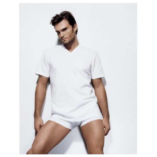 Cift Kaplan 945 Men's V-Neck Undershirt White Base Layer