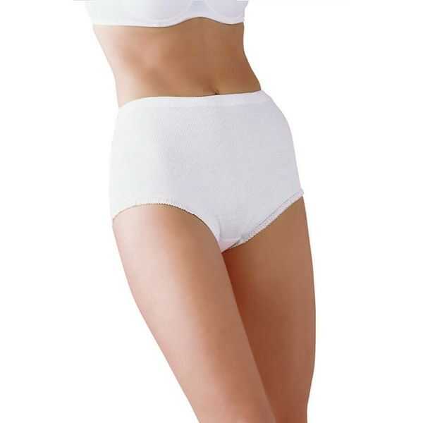 Cift Kaplan 980 Ribbed Cotton Briefs Soft Daily Underwear White