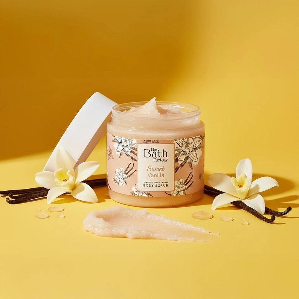 The Bath Factory Sweet Vanilla Body Scrub for Smooth Skin 300g
