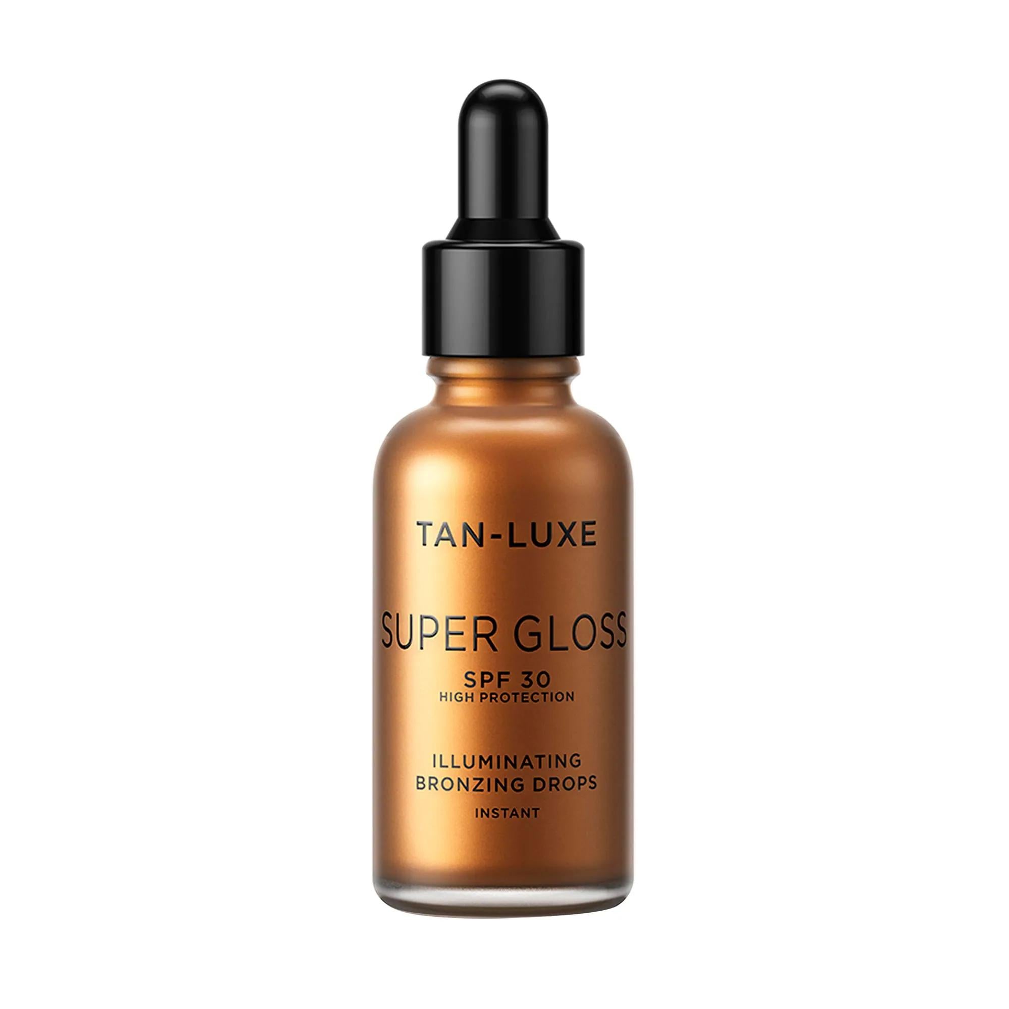 Super Gloss - Instant Bronzing Face Drops with SPF 30 - Tinted Serum for Natural Glow Super Gloss Bronzing Serum with SPF 30 - Natural Glow Tinted Bronzing Serum, SPF 30, Hyaluronic Acid, Squalane, Broad-spectrum sun protection, Vegan skincare, Cruelty-free makeup, Natural glow, Sun-kissed appearance, Skincare, Makeup, Sun protection, Anti-aging, Customizable coverage, Lightweight serum, Face drops, Glow serum, Radiant complexion, Healthy skin, Skincare concerns, Fine lines, Dullness, Uneven texture