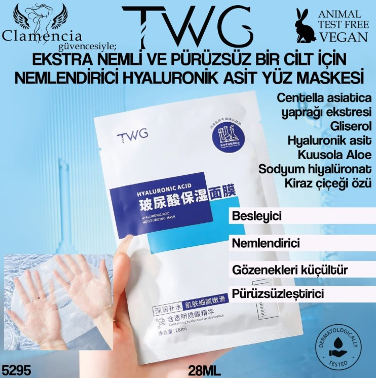 MOOYAM Clamencia TWG Hyaluronic Acid Sheet Mask 25ml