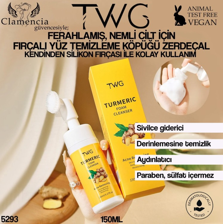 Mooyam Turmeric Cleansing Foam with Brush 150ml