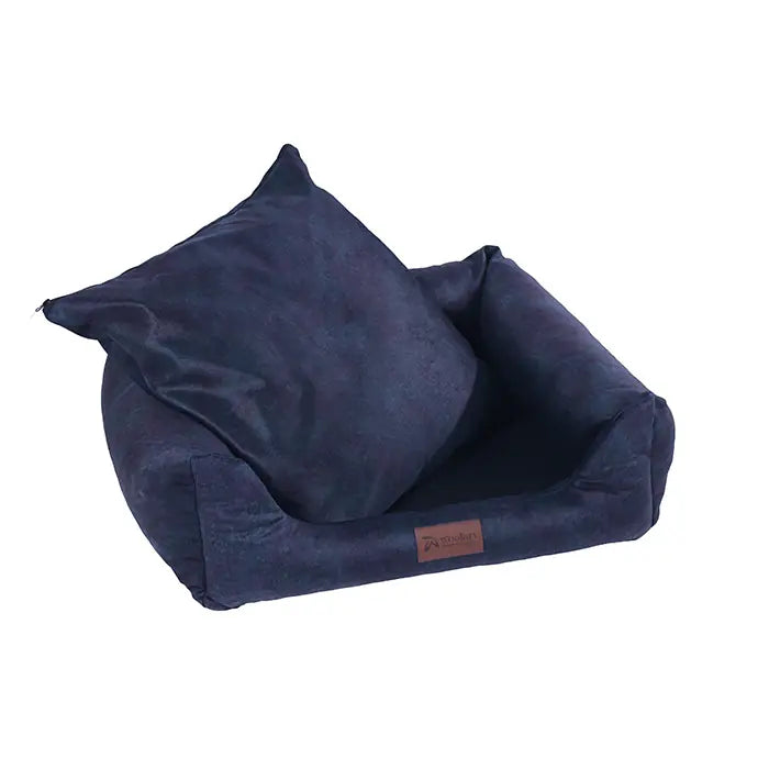 Woolart Clara Large Pet Bed Navy Blue 90x75x25cm