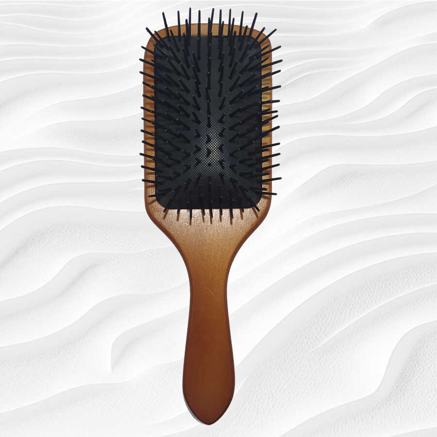 Claris Wooden Detangling Hair Brush for Silky Shine C-20404