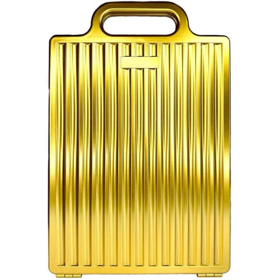 Claris Gold Foldable Double-Wing Neck Mirror for Styling