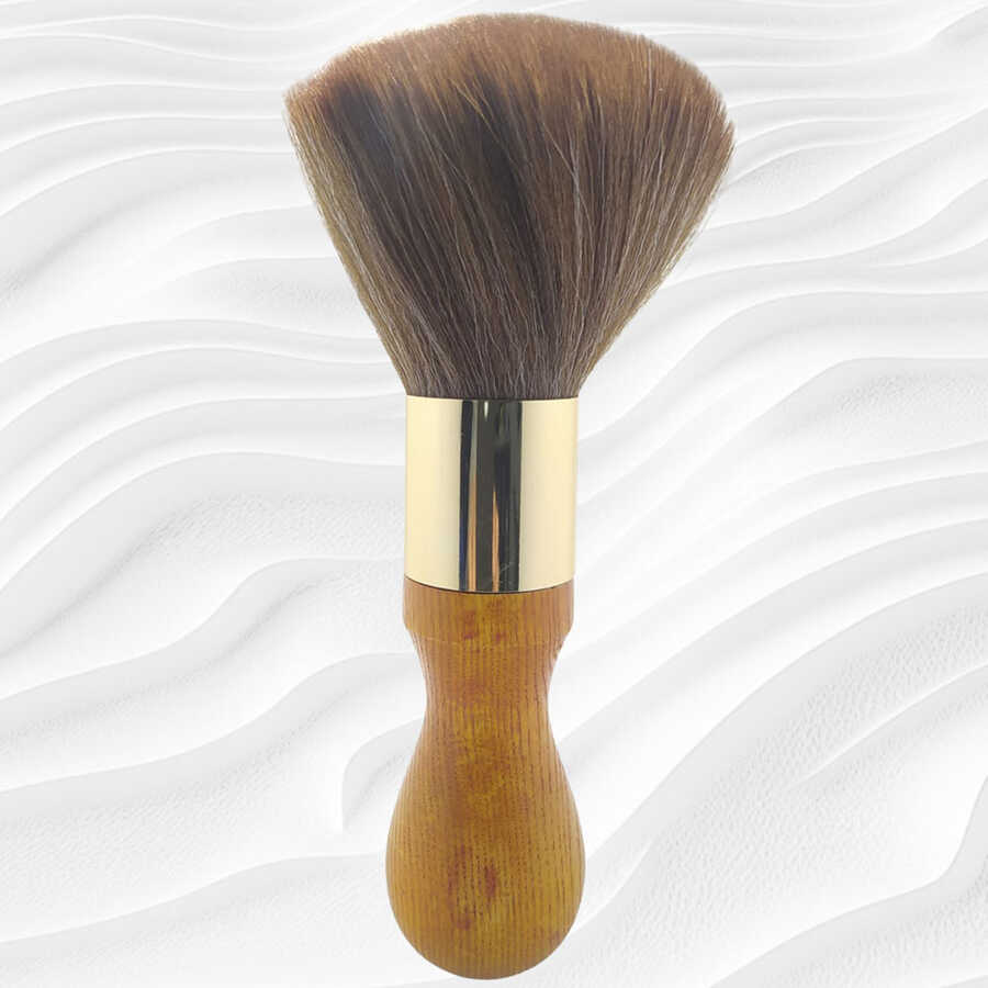 Claris Wooden Neck Brush Long Handle C-20243 for Barbers