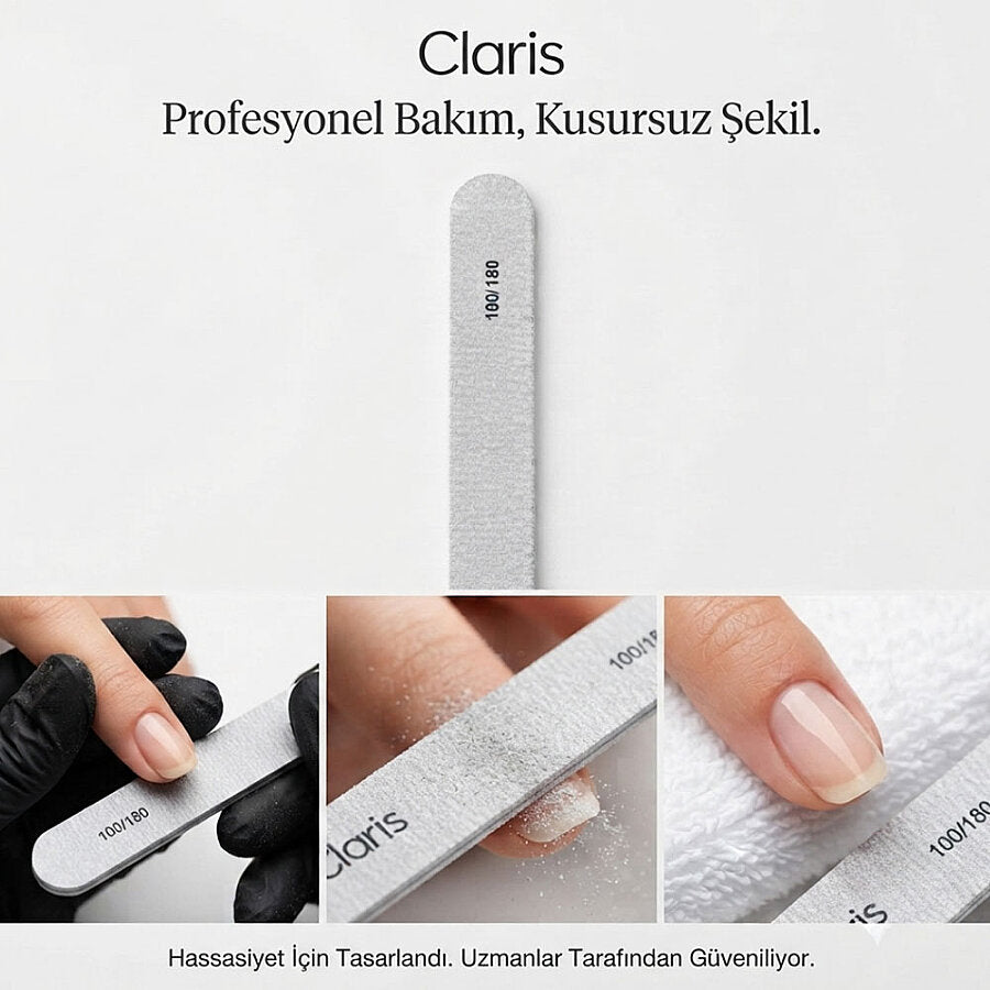 Claris Paper Nail File 100/180 Grit Oval Shape C-47094