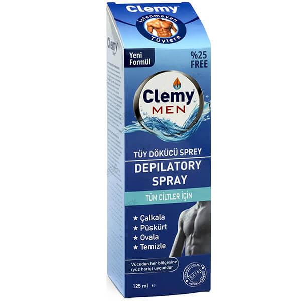 Clemy Men's Hair Removal Spray for Smooth Skin 100 ml