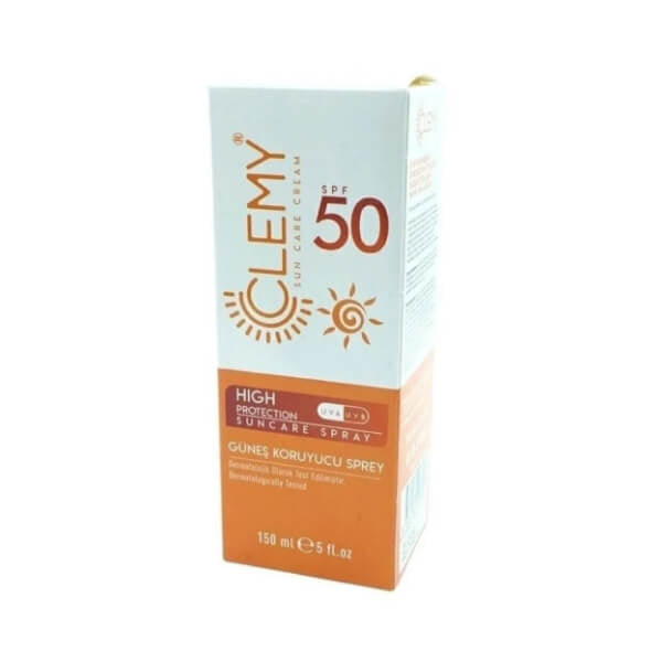 Clemy Sun Spray SPF 50 High Protection Sunscreen 150 ml