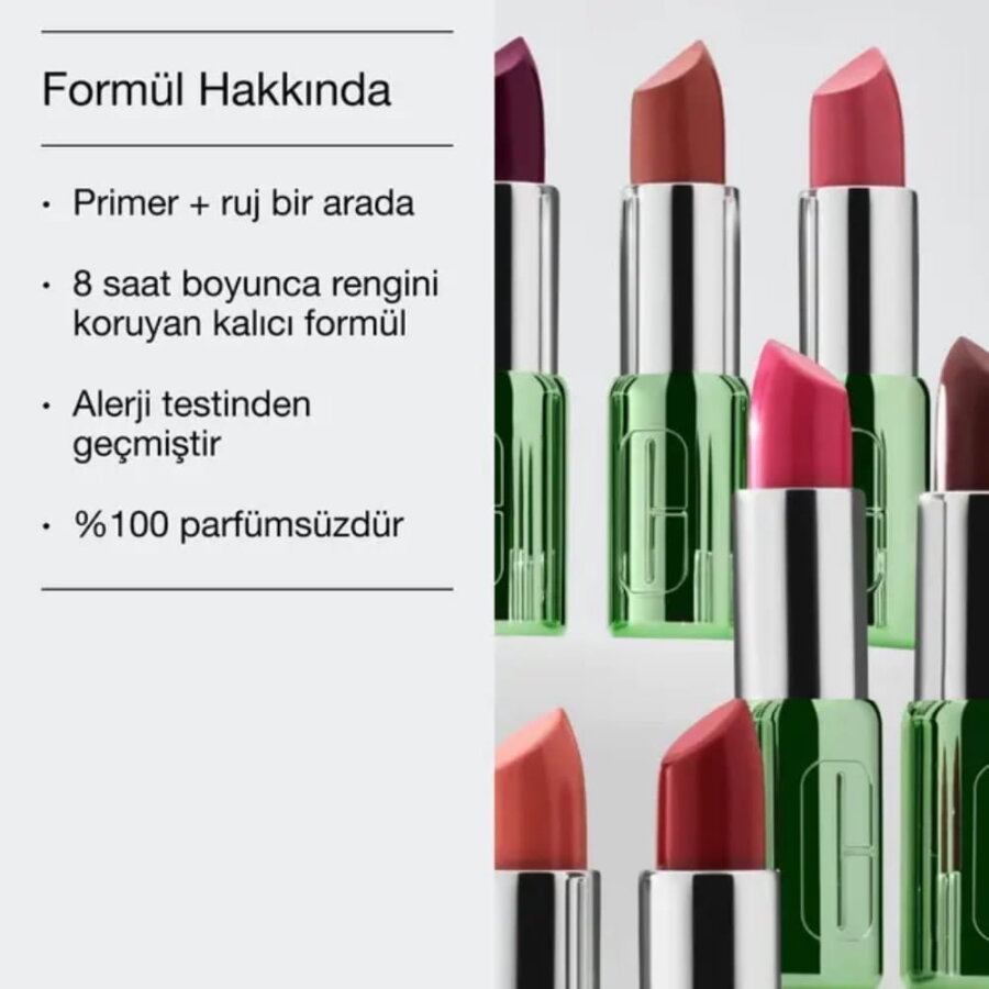 Clinique Pop Longwear Lipstick Smooth Finish Latte Pop