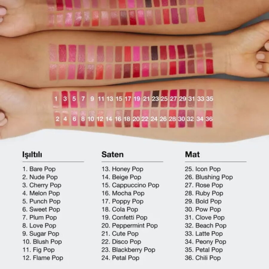 Clinique Pop Longwear Lipstick Smooth Finish Latte Pop
