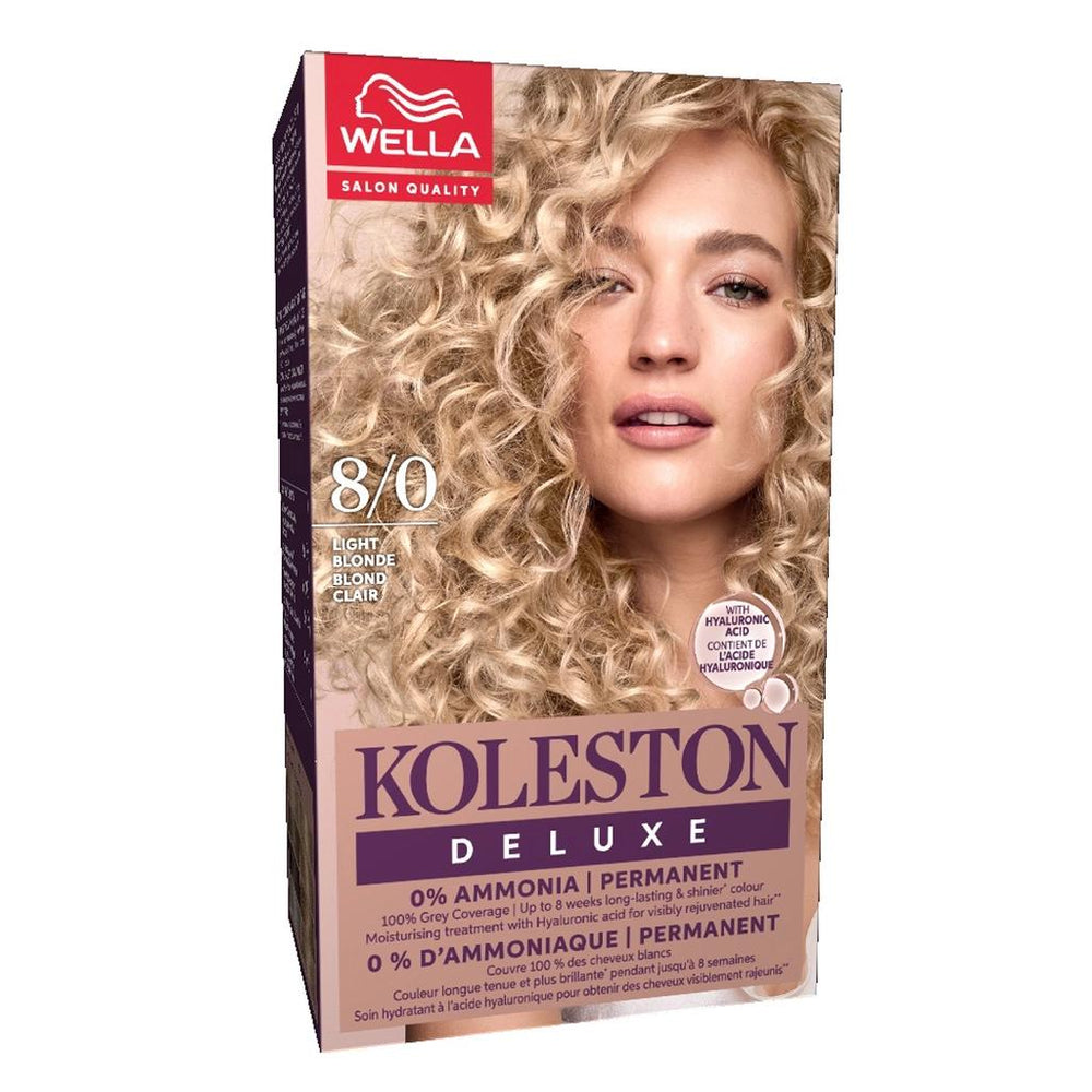 Wella Koleston Deluxe Ammonia-Free Hair Color 8/0 Light Ash Blonde