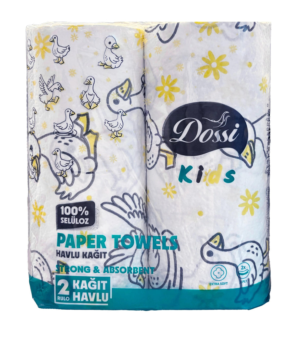 Dossi Duck Patterned Paper Towels Absorbent Kitchen Roll 2-Pack