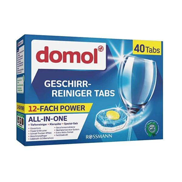 Domol 3-in-1 Dishwasher Tablets 12 Functions - 40 Count - Effective Dish Cleaning Domol 3-in-1 Dishwasher Tablets - 40 Count Dishwasher Tablets, 3-in-1 Dishwasher Detergent, Domol Dishwasher Tablets, Effective Dish Cleaning, Dishwasher Detergent 40 count, household cleaning, dish care, kitchen essentials