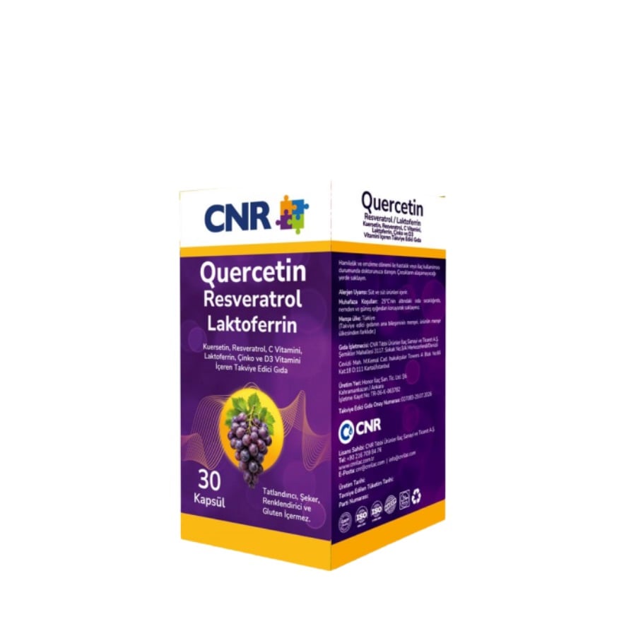 Cnr Ilac Quercetin Resveratrol Lactoferrin Support 30 Capsules
