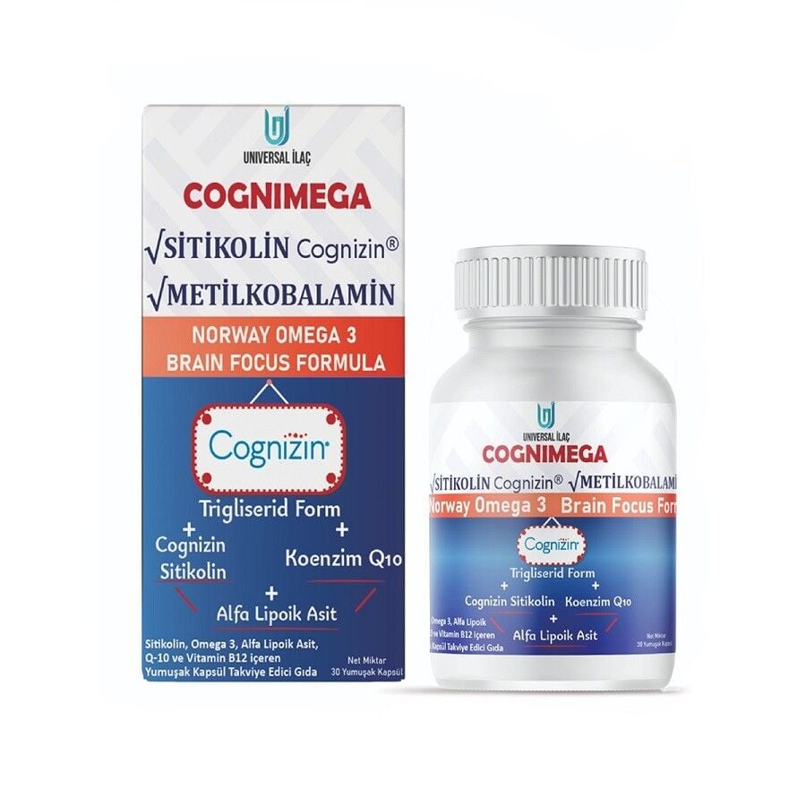 Universal Ilac Cognimega Softgel with Omega 3 & CoQ10 30 Capsules
