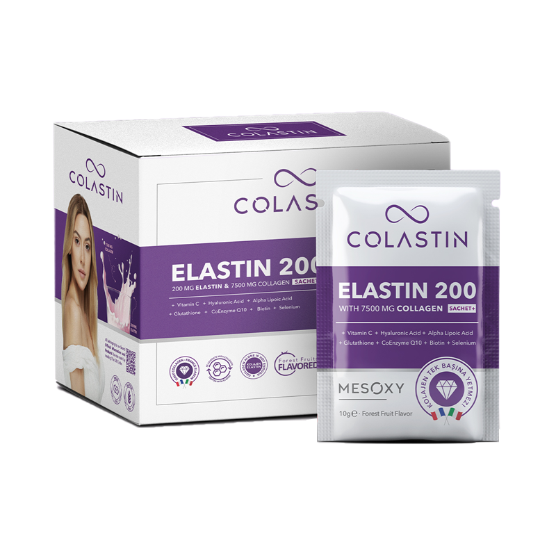 Colastin Elastin 200 Collagen Supplement with Hyaluronic Acid 30 Sachets