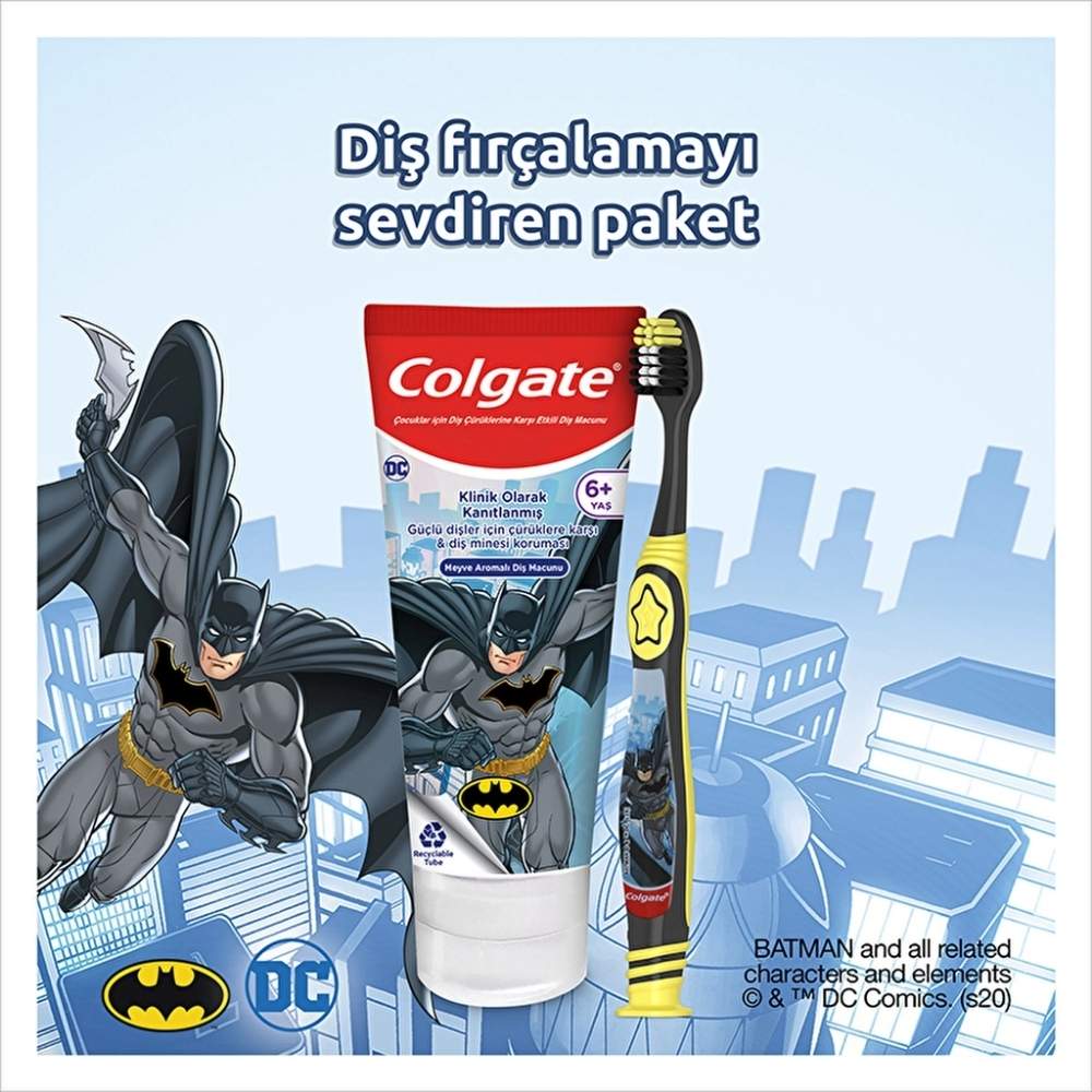 Colgate Barbie &amp; Batman Kids Toothpaste and Brush Set 75ml