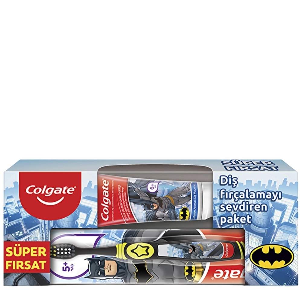 Colgate Barbie &amp; Batman Kids Toothpaste and Brush Set 75ml