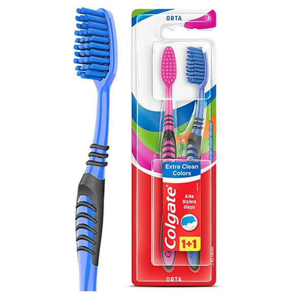 Colgate Extra Clean Colors Toothbrush Set 2-Pack