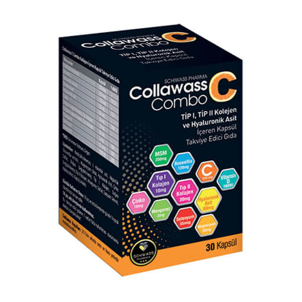 Schwass Pharma Collawass C Combo Collagen Capsules 30 Count