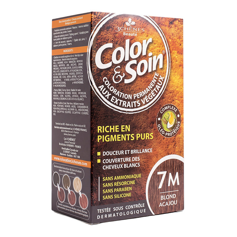 Color Soin Permanent Hair Dye 7M Mahogany Blonde 60ml