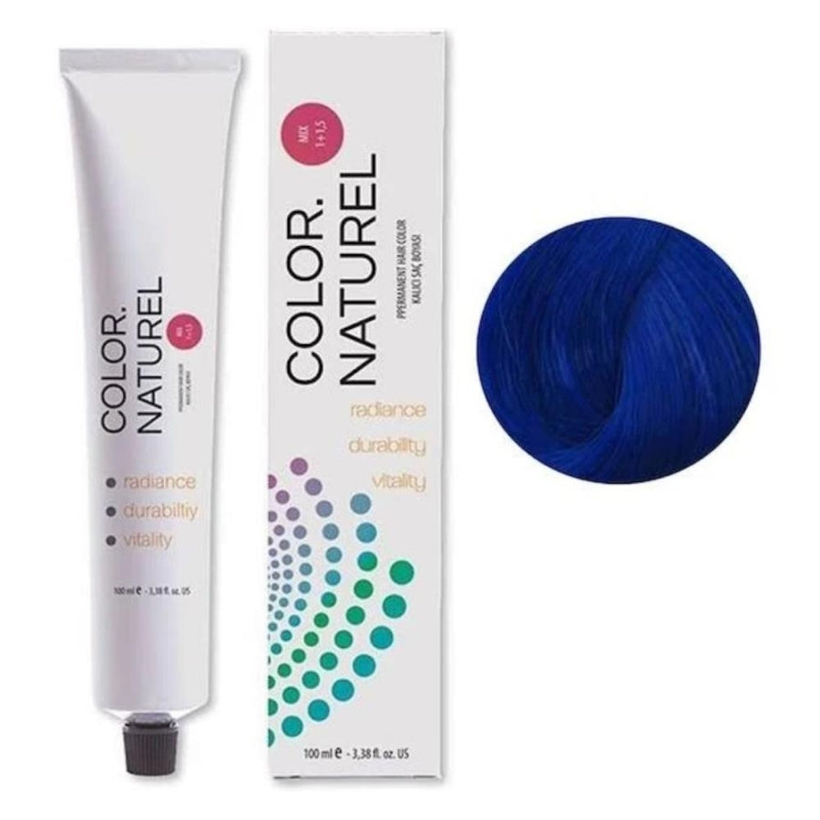 Color Naturel Permanent Hair Color Vibrant Blue 60ml