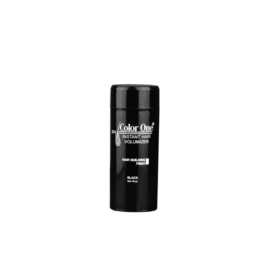 Color One Black Hair Fibers 50 g - Volumizing Powder for Fuller Looking Hair