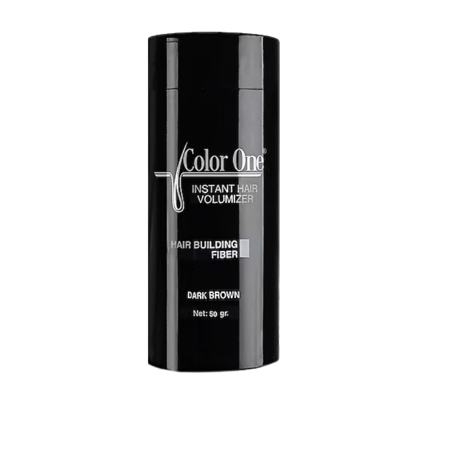 Color One Dark Brown Hair Fiber Powder for Fuller Looking Hair 50g