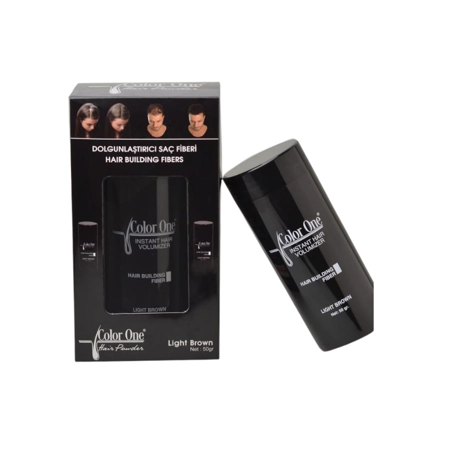 Color One Light Brown Hair Fiber Powder 50g for Fuller-Looking Hair